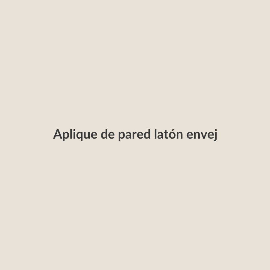 Aplique de pared latón envejecido