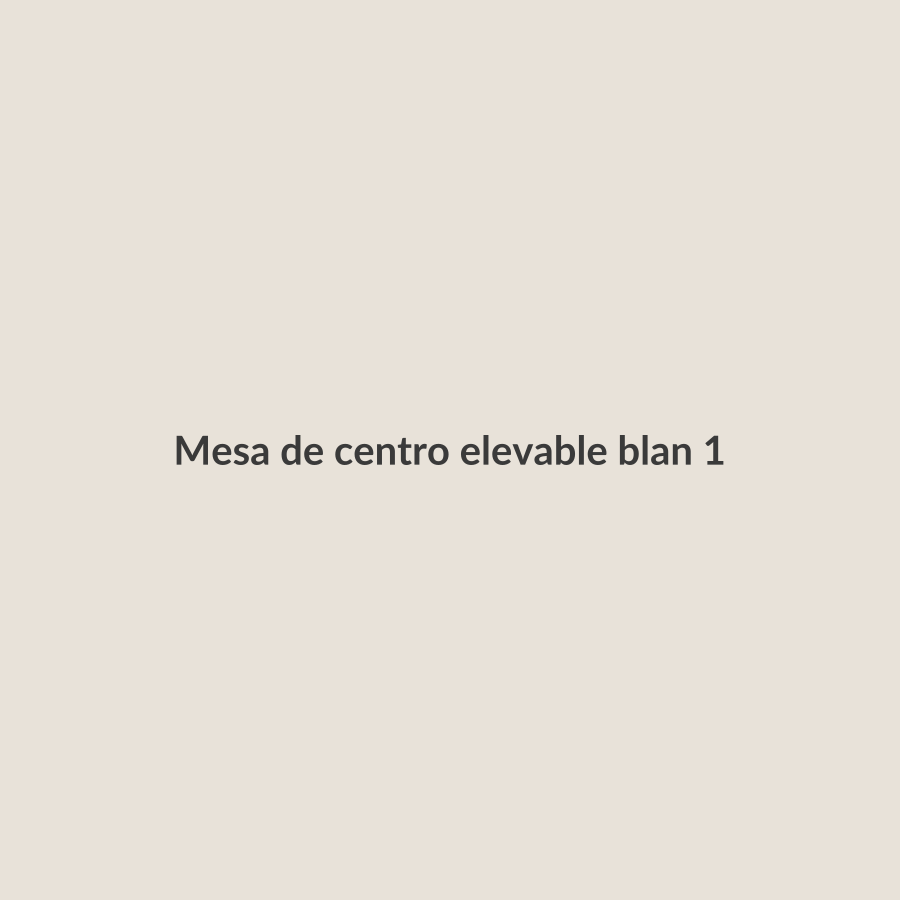 Mesa de centro elevable blanco mate