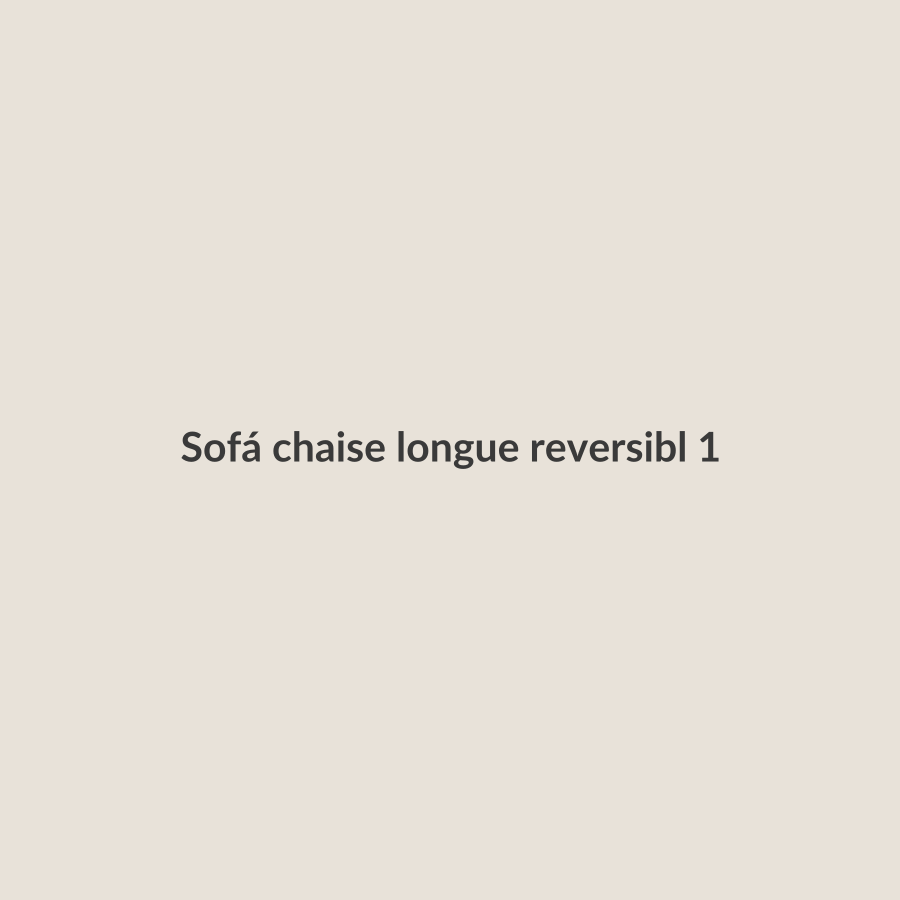 Sofá chaise longue reversible beige
