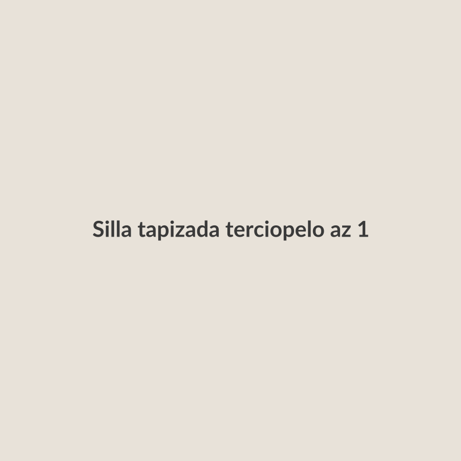 Silla tapizada terciopelo azul patas negras