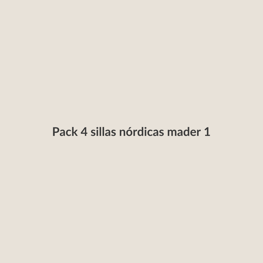 Pack 4 sillas nórdicas madera y blanco