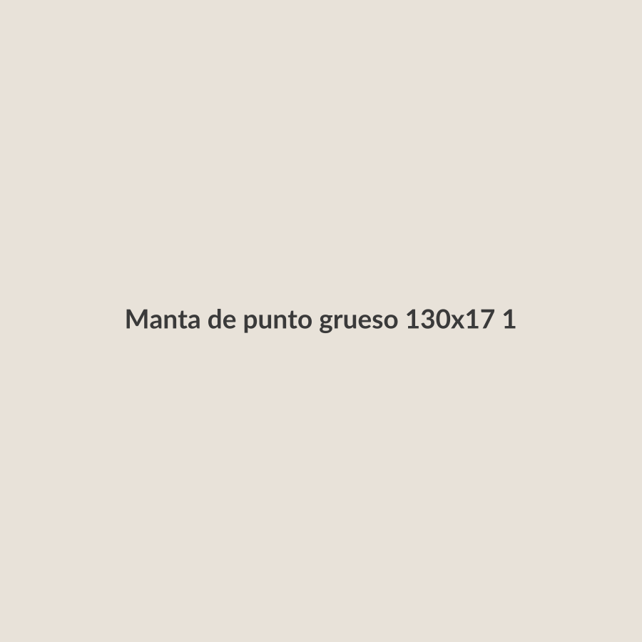 Manta de punto grueso 130x170