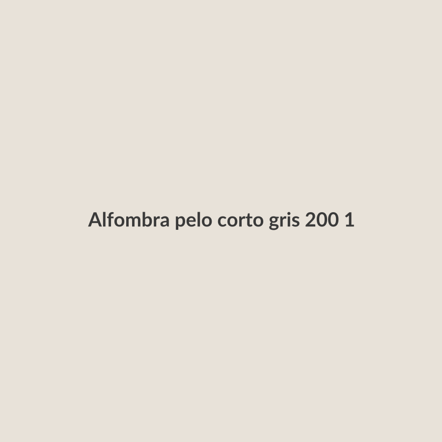 Alfombra pelo corto gris 200x290