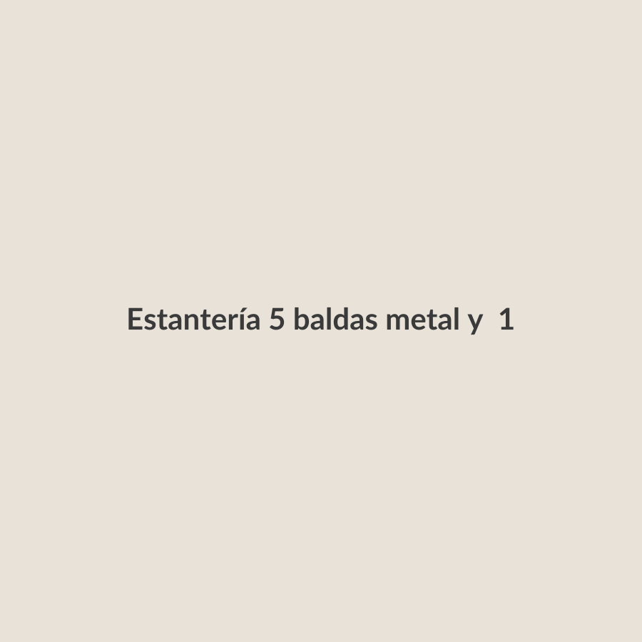 Estantería 5 baldas metal y madera