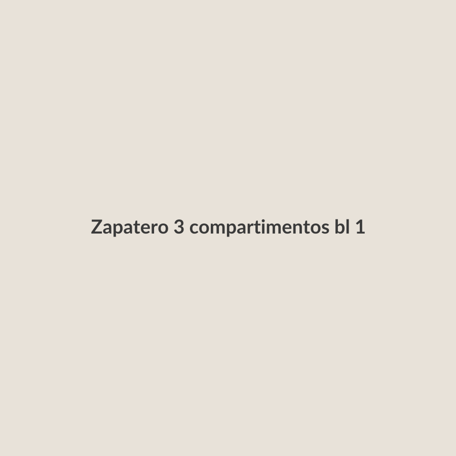 Zapatero 3 compartimentos blanco