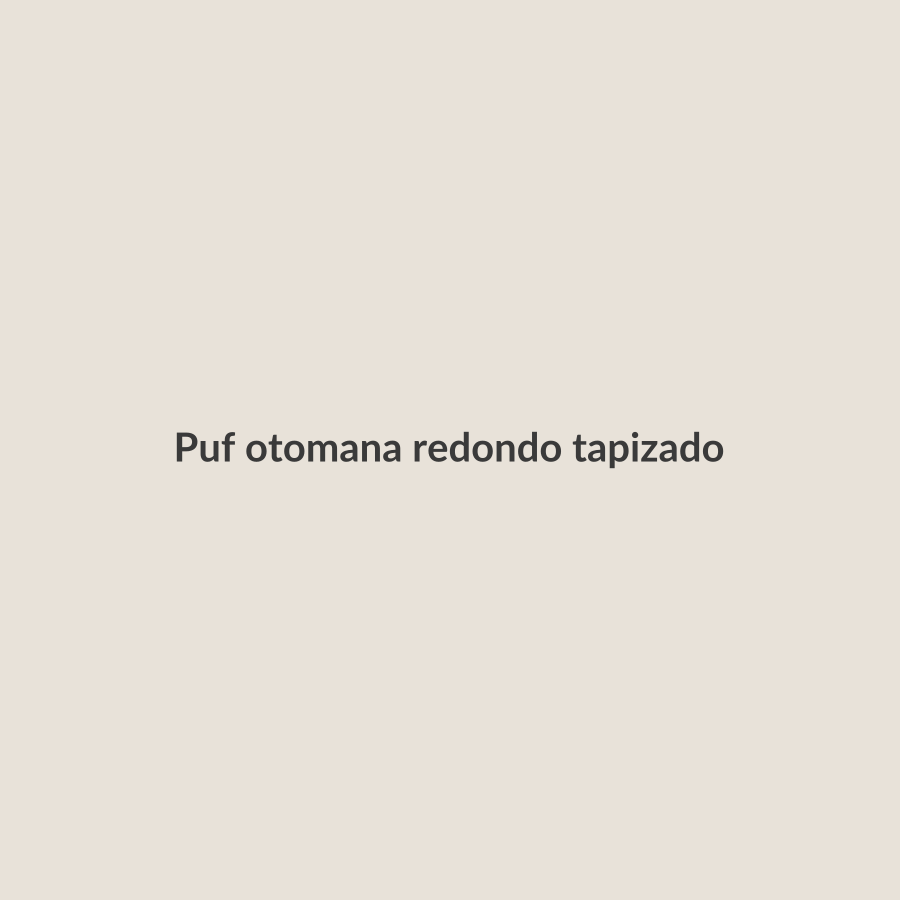 Puf otomana redondo tapizado