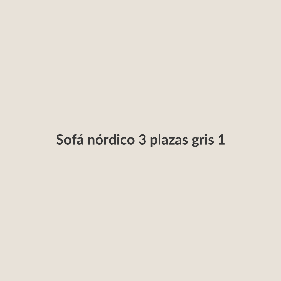 Sofá nórdico 3 plazas gris